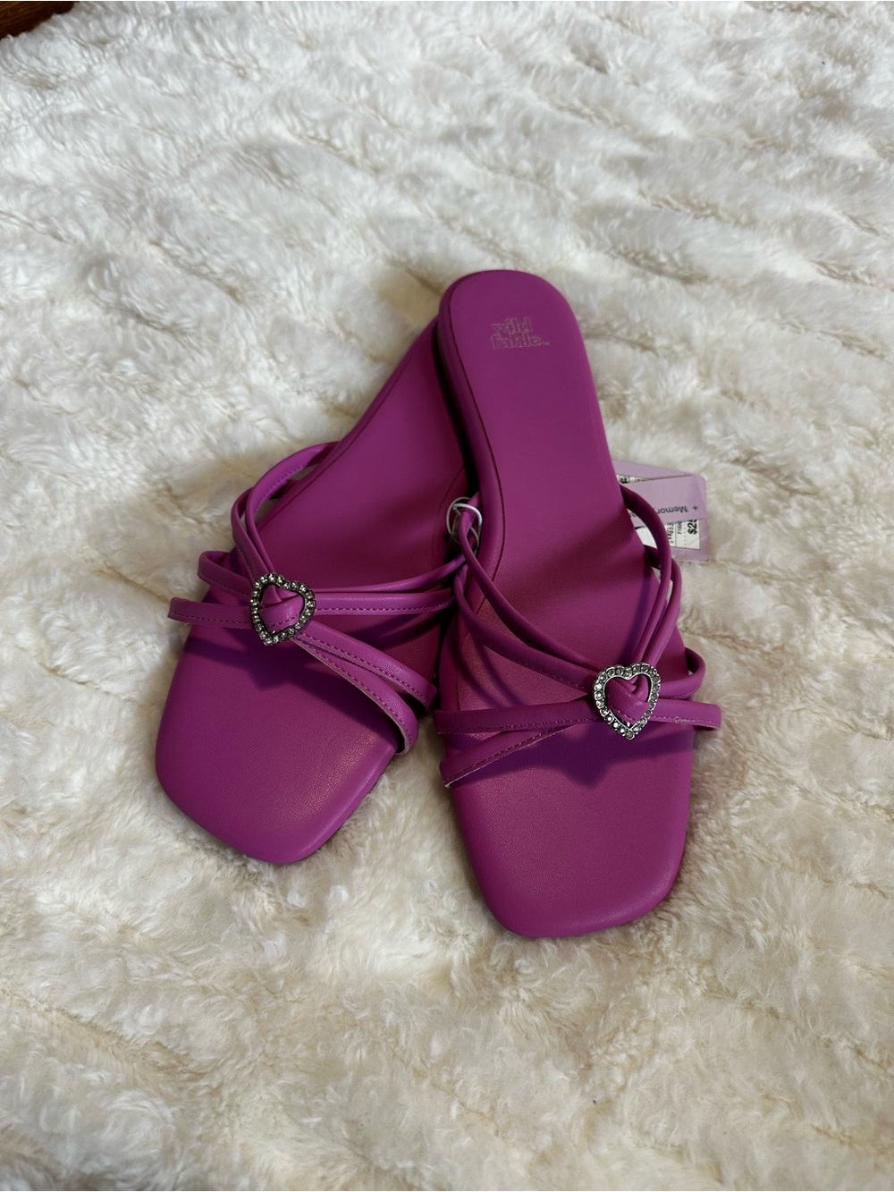 Pink Heart Detail Slide Sandals - Picture 4 of 8